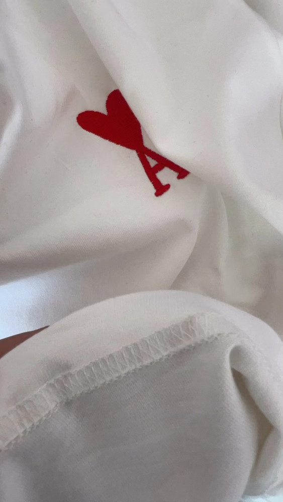 Women men embroidered heart cotton short sleeves t shirt clothes，CL20-32-36
