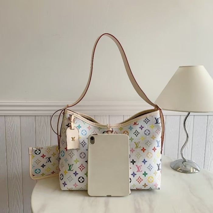 Canvas PU leather bag ,budget ,size 34x13x26cm,no box,  B35-187-190