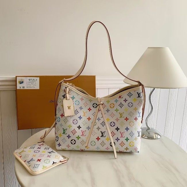 Canvas PU leather bag ,budget ,size 34x13x26cm,no box, B35-187-190