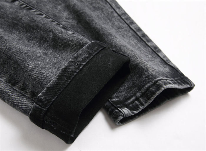 Tailored embroidered denim pants for men, CL50-14
