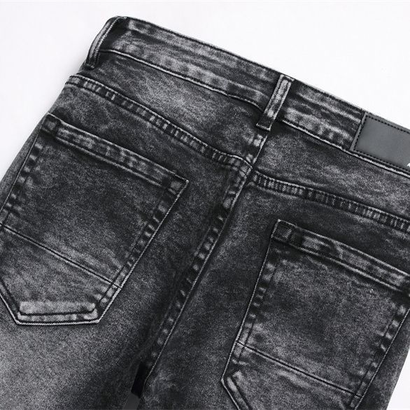 Tailored embroidered denim pants for men, CL50-14