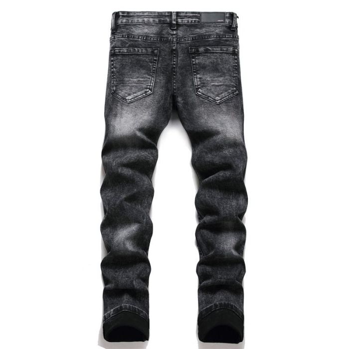 Tailored embroidered denim pants for men, CL50-14