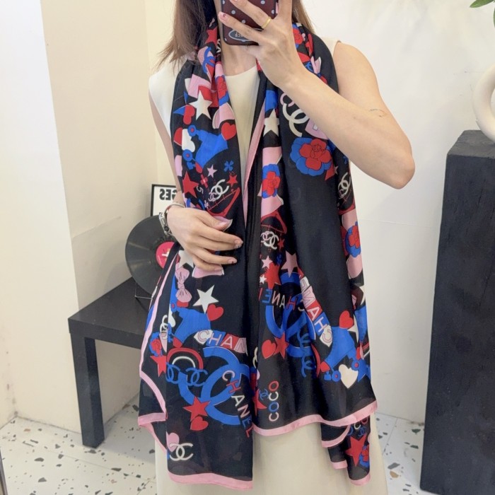Cotton silk scarf, size 90x180cm, SF20-3-5