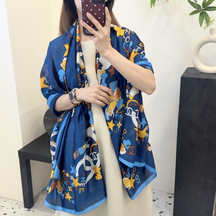 Cotton silk scarf, size 90x180cm, SF20-3-5