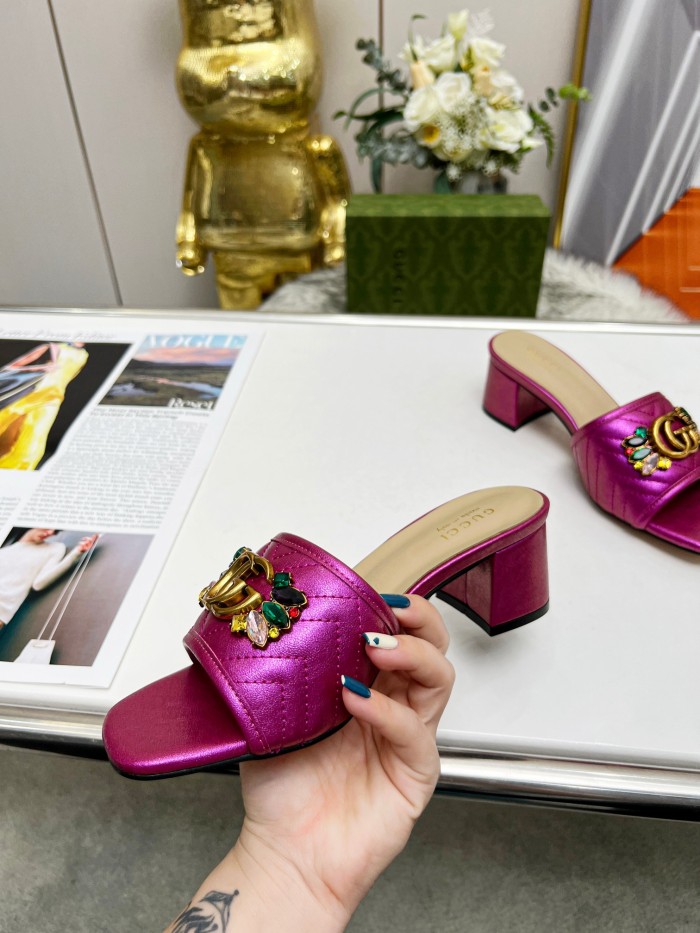 Women heel slipper shoes, heel 2.5cm/6.5cm, size 35-44, SS50-180