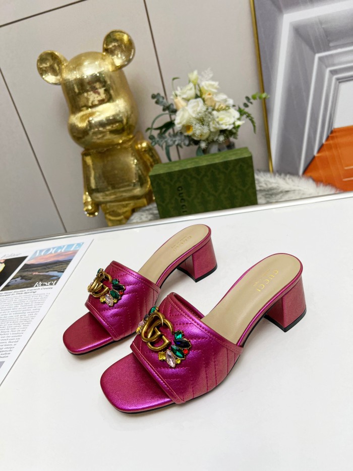 Women heel slipper shoes, heel 2.5cm/6.5cm, size 35-44, SS50-180