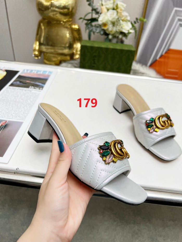 Women heel slipper shoes, heel 2.5cm/6.5cm, size 35-44, SS50-179