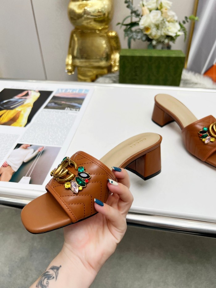Women heel slipper shoes, heel 2.5cm/6.5cm, size 35-44, SS50-178