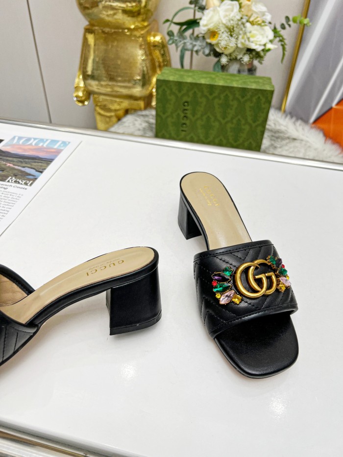 Women heel slipper shoes, heel 2.5cm/6.5cm, size 35-44, SS50-176