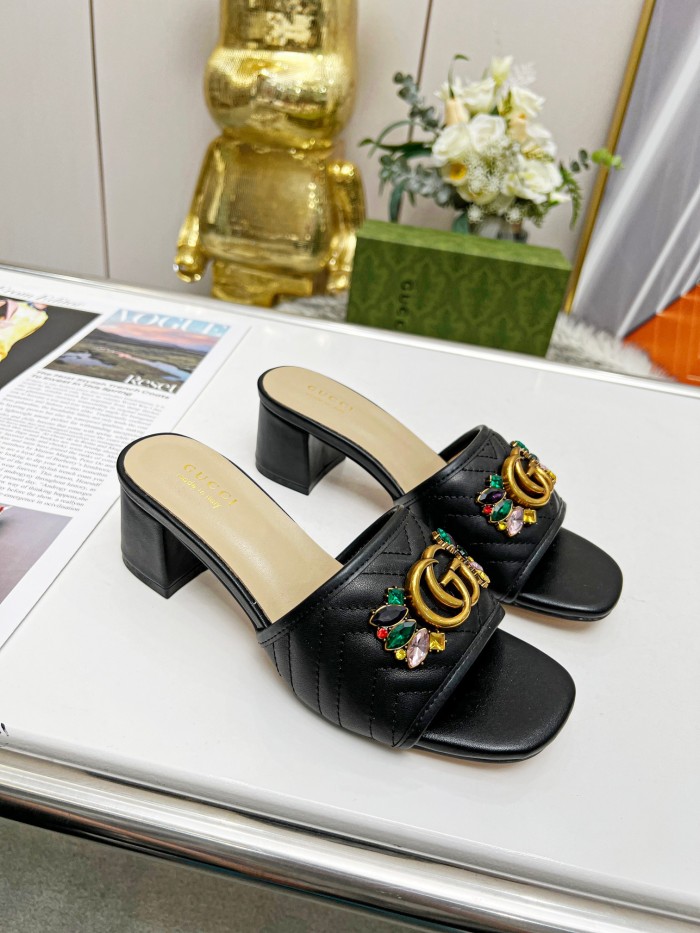 Women heel slipper shoes, heel 2.5cm/6.5cm, size 35-44, SS50-176
