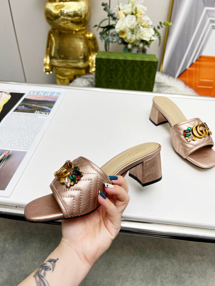 Women heel slipper shoes, heel 2.5cm/6.5cm, size 35-44, SS50-177