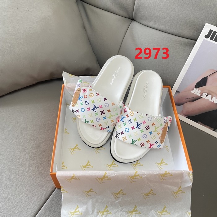Women men flat slipper shoes, size 35-44, SS60-2973
