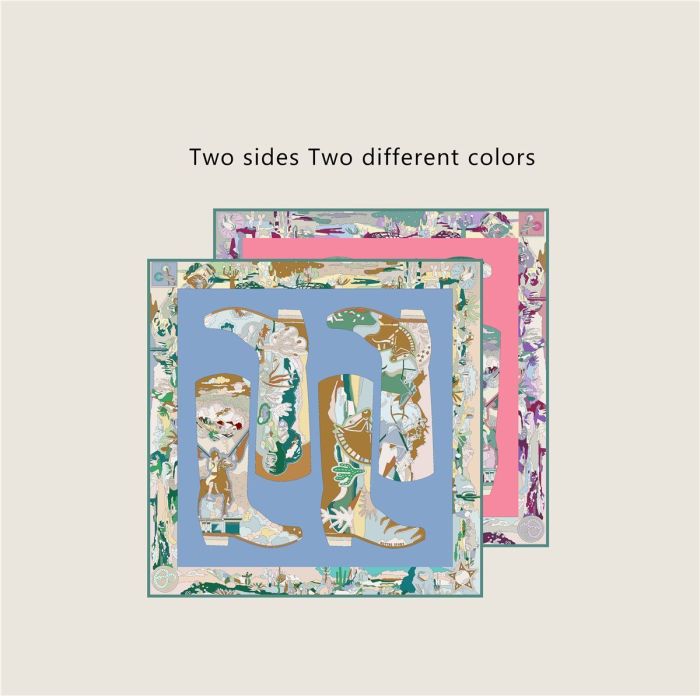 Silk scarf for women, size: 90cm, no box. SF20-8-10