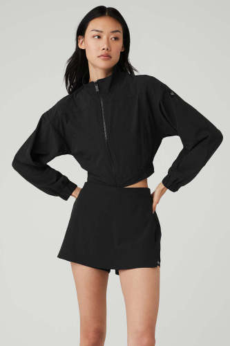 Women's fashion High-waisted stand-up collar windproof coat jacket clothes, S-M-L,CL68-1