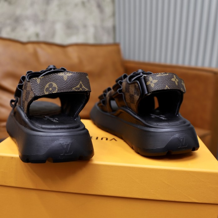 Women men leather flat sandals shoes,size 35-45, SS110-596