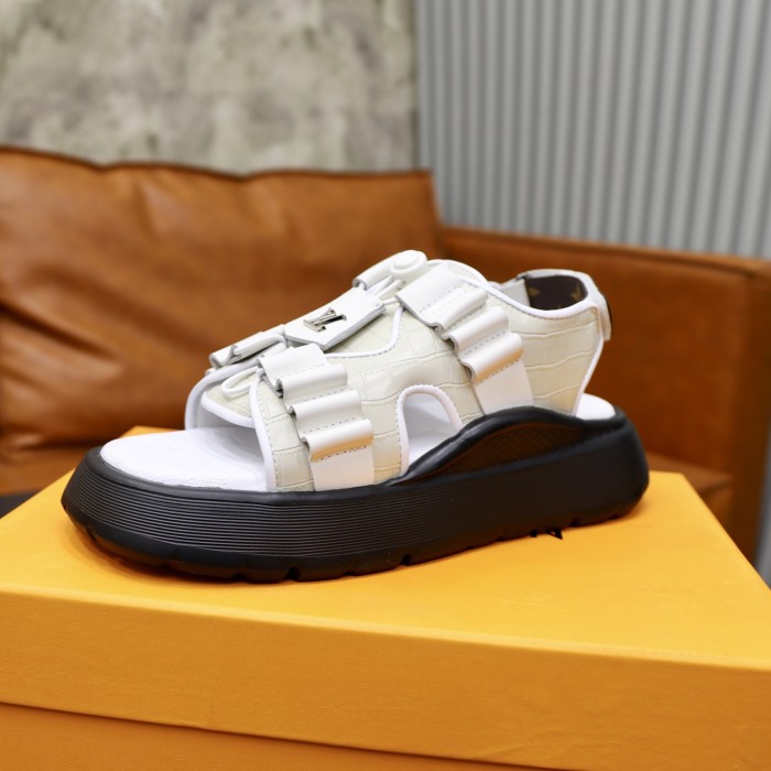 Women men leather flat sandals shoes,size 35-45, SS110-597