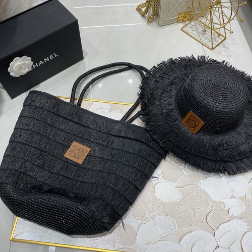 Fashion Tassel hat 🏖️➕ straw bag ⛱️ set  ,no box. HX40-1