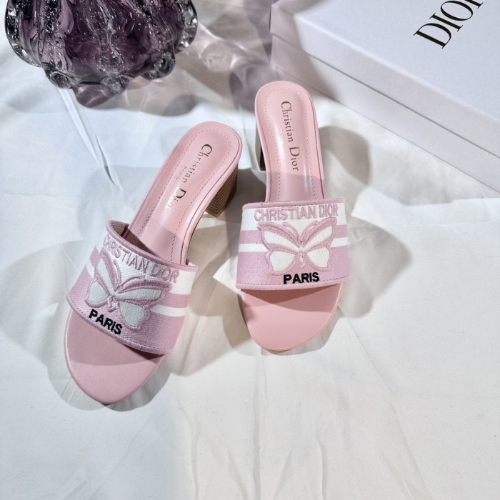 Women heel slipper shoes, size 35-42, with box,SS50-279