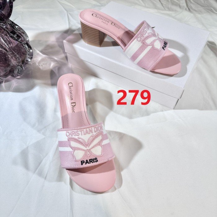 Women heel slipper shoes, size 35-42, with box,SS50-279