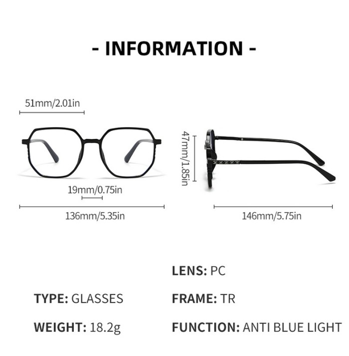 Blue light blocking sunglasses with the box and case ,G25-1575-1581
