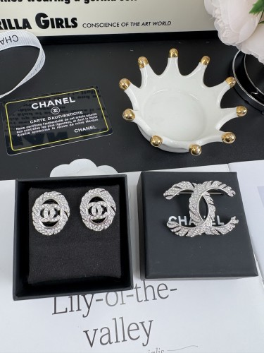 Brooch earring  jewelry ,with box,  J25-99-100