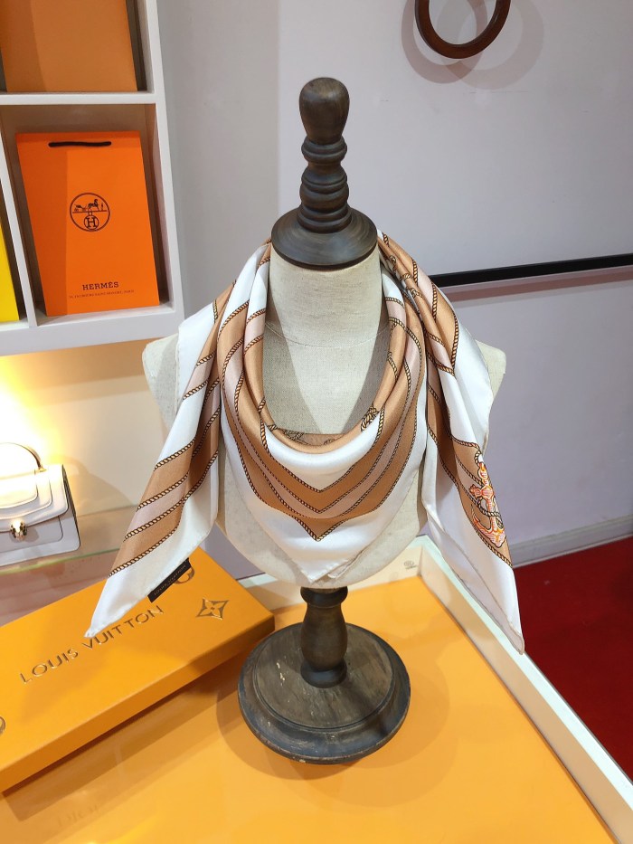 Cotton silk scarf, size 90x90cm, SF20-17