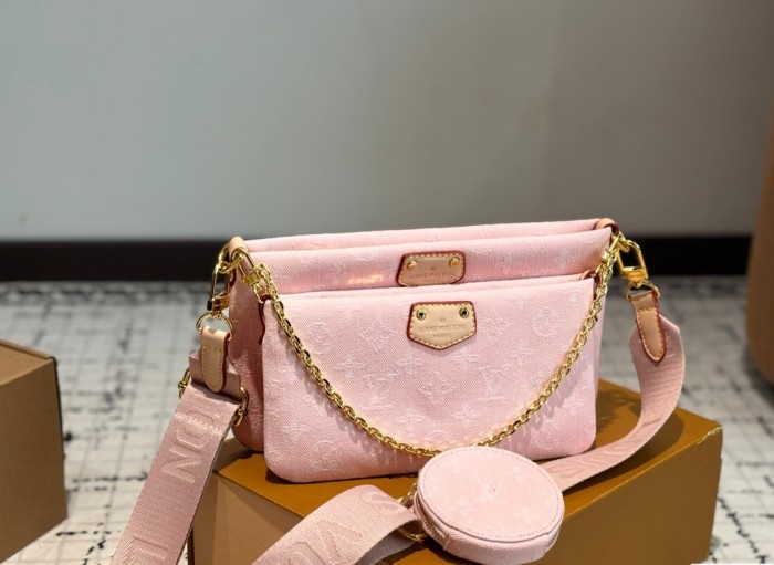 Denim split leather bag, 4A,size 25x14cm,no box,B68-133