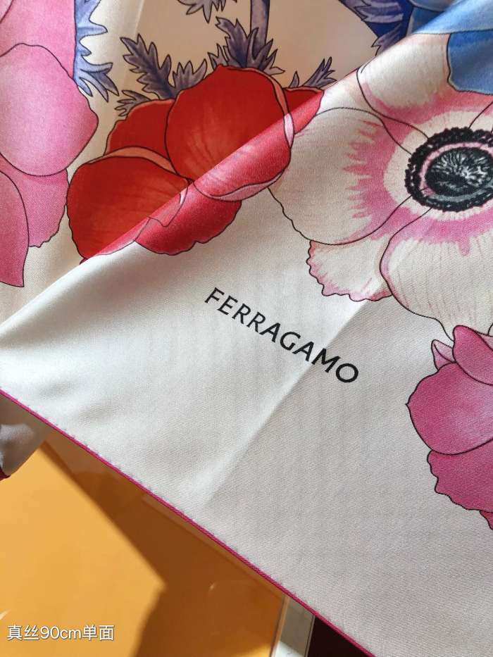 Cotton silk scarf, size 90x90cm, SF20-23