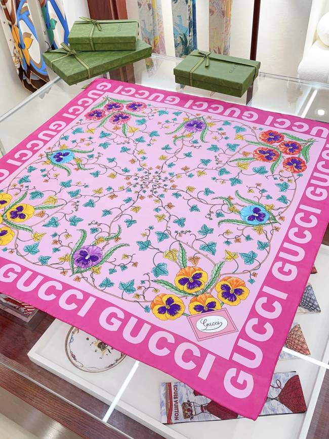 Cotton silk scarf, size 90x90cm, SF20-12