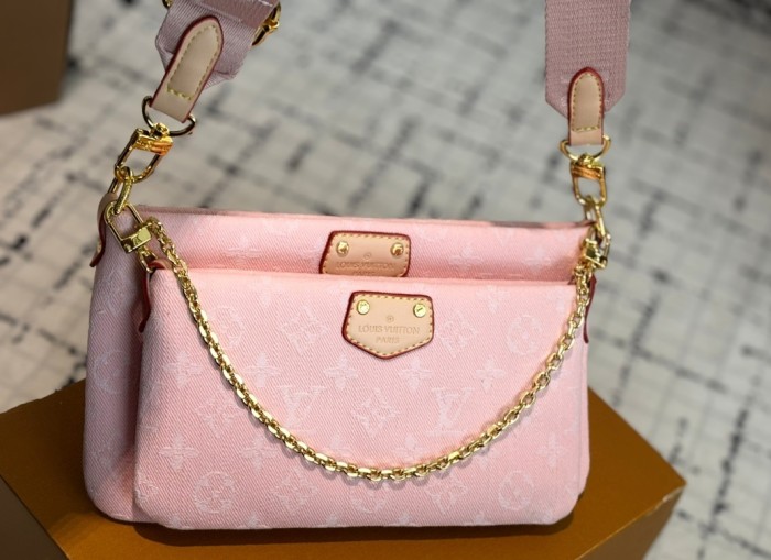 Denim split leather bag, 4A,size 25x14cm,no box,B68-133