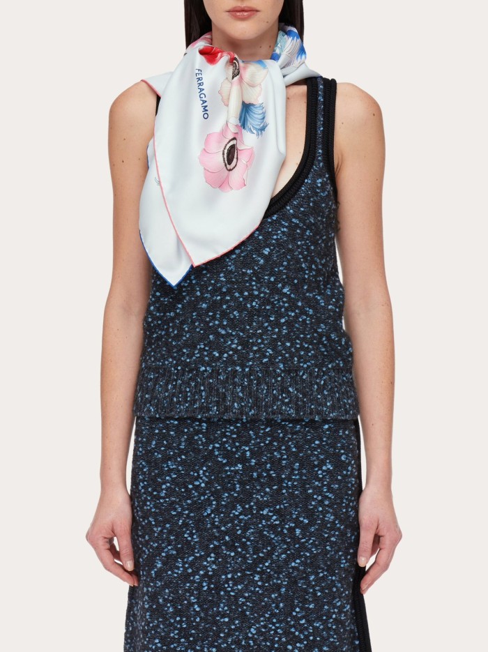 Cotton silk scarf, size 90x90cm, SF20-23