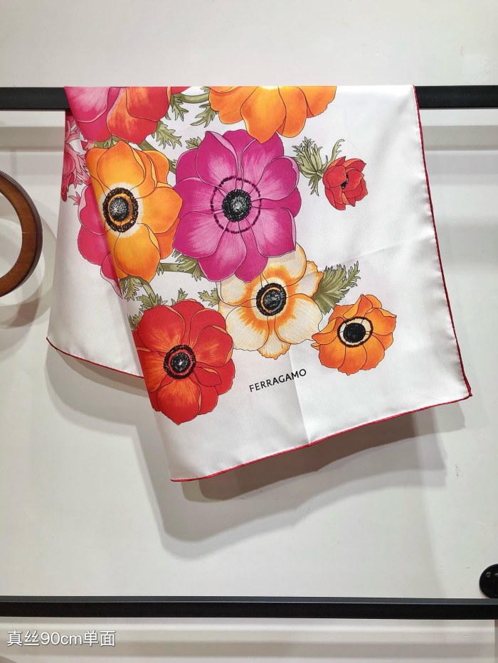 Cotton silk scarf, size 90x90cm, SF20-22