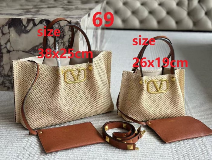 Split leather straw woven bag ,4A ,no box,  B80-69