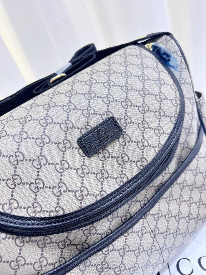 Canvas and split leather baby diaper bag + nursing bottle bag+ cushion, AAA, no box,diaper bag size  42x30x15cm,B98-125