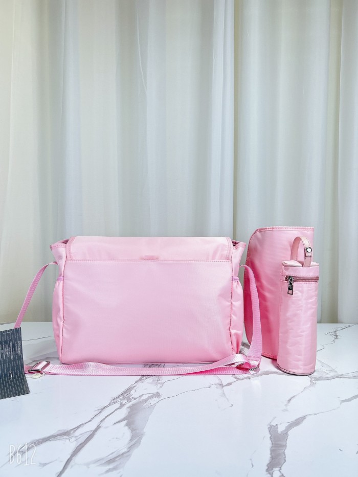Canvas and split leather baby diaper bag + nursing bottle bag+ cushion, AAA, no box,diaper bag size  42x30x15cm,B98-129