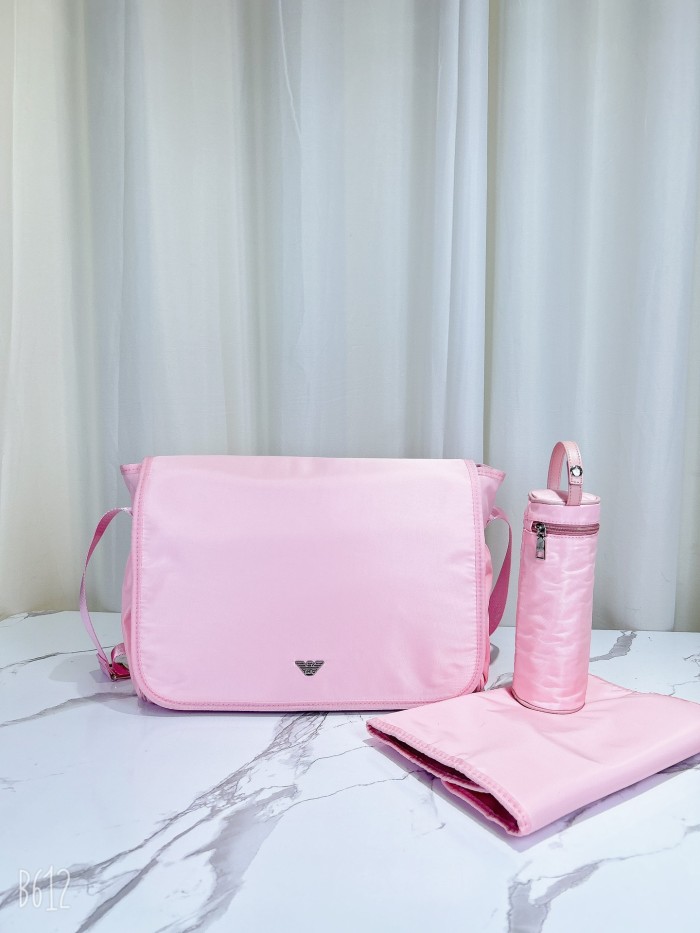 Canvas and split leather baby diaper bag + nursing bottle bag+ cushion, AAA, no box,diaper bag size  42x30x15cm,B98-129