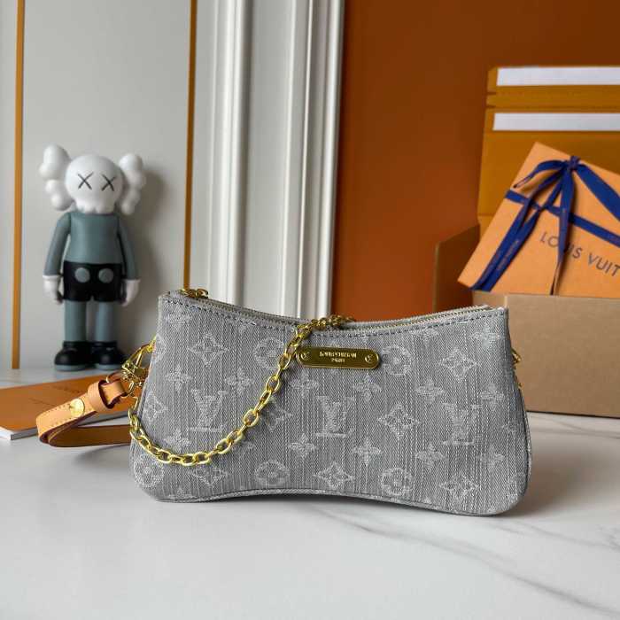 Split leather denim bag ,5A ,size 24.5x13.5x6.5cm,no box,  B88-274