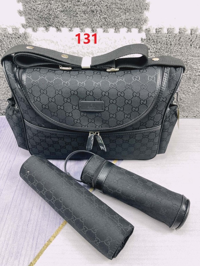 Canvas and split leather baby diaper bag + nursing bottle bag+ cushion, AAA, no box,diaper bag size  42x30x15cm,B98-131