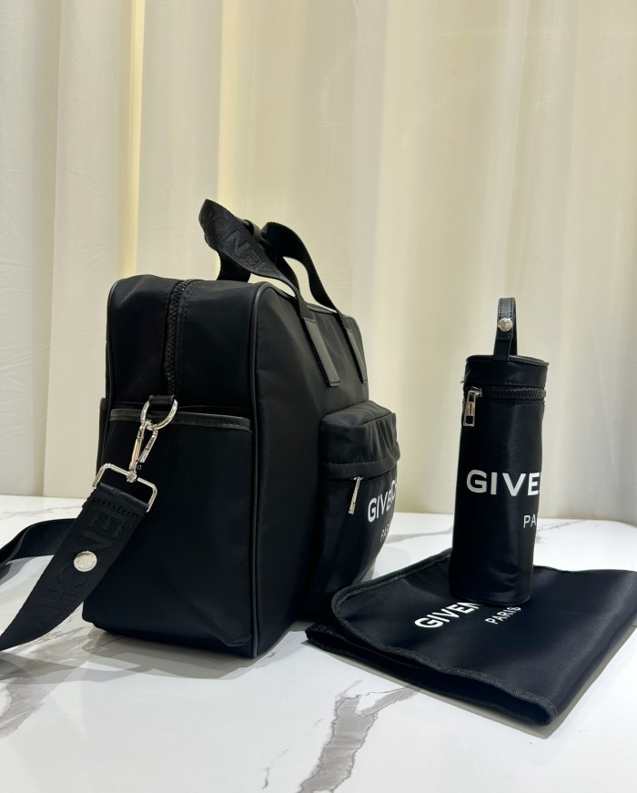 Canvas and split leather baby diaper bag + nursing bottle bag+ cushion, AAA, no box,diaper bag size  42x30x15cm,B98-124