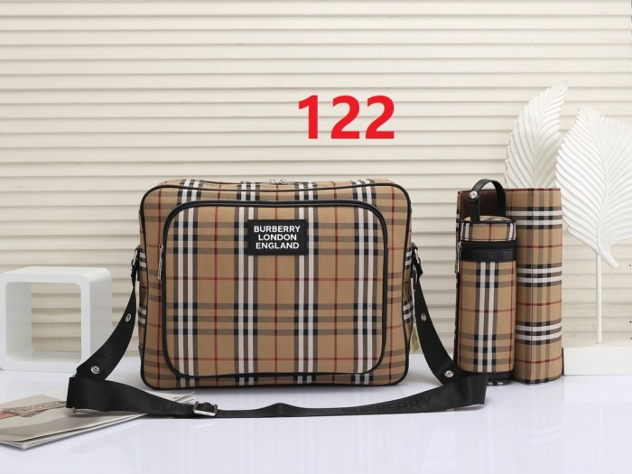 Canvas and split leather baby diaper bag + nursing bottle bag+ cushion, AAA, no box,diaper bag size  42x30x15cm,B98-122