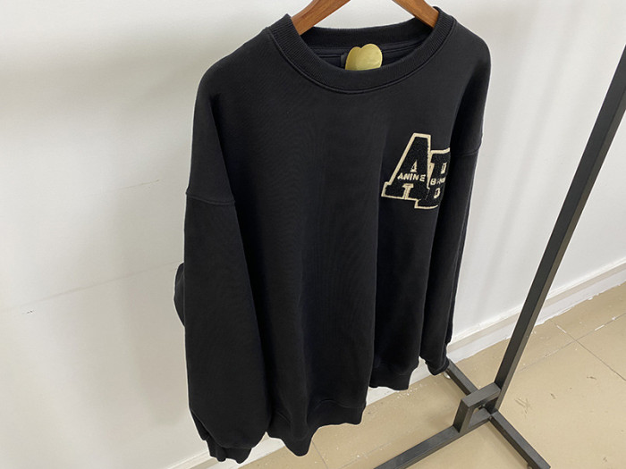 Women's fashion embroidered crew neck loose hoodie clothes, S-M-L,CL78-147