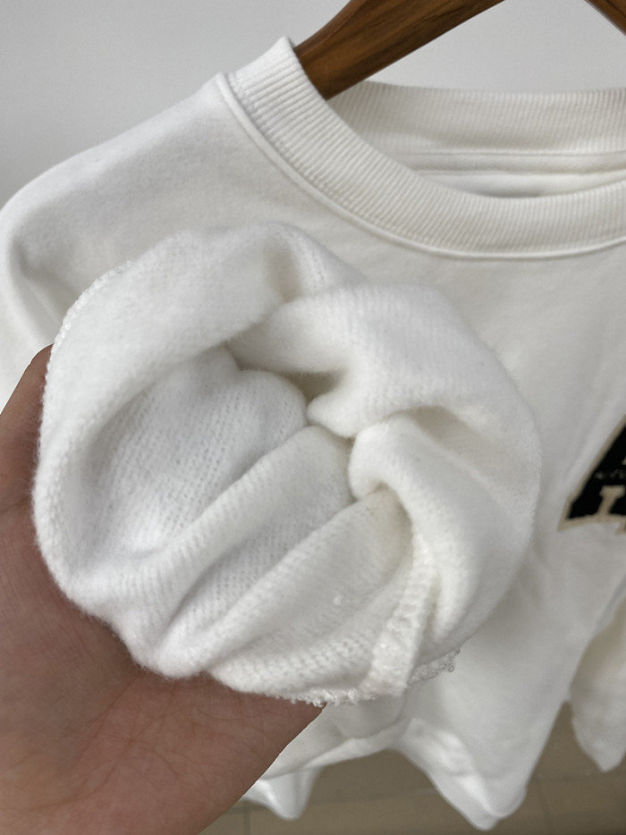 Women's fashion embroidered crew neck loose hoodie clothes, S-M-L,CL78-146