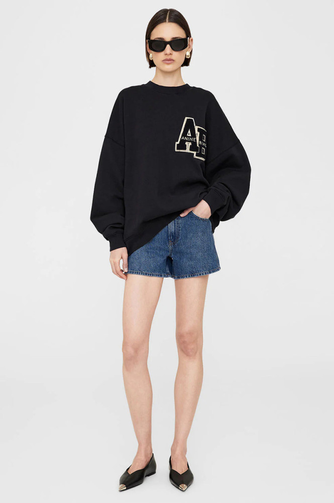 Women's fashion embroidered crew neck loose hoodie clothes, S-M-L,CL78-147