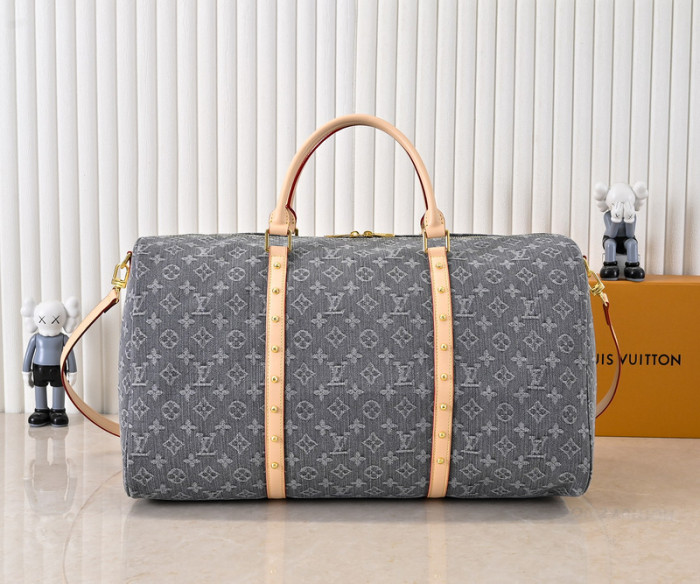 Split leather denim bag ,4A ,size 50x29x22cm,no box,  B98-133