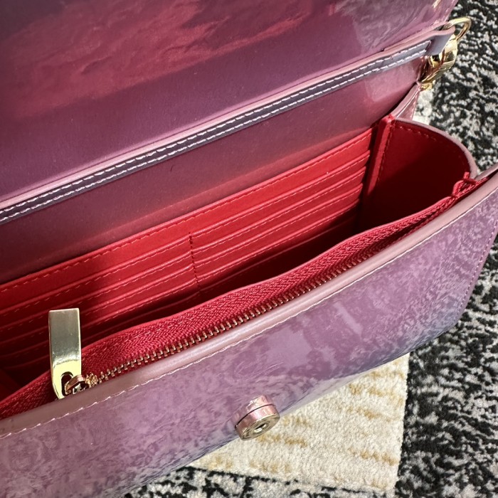 Leather bag ,5A ,size 23.5x6x14cm,with box,  B110-339