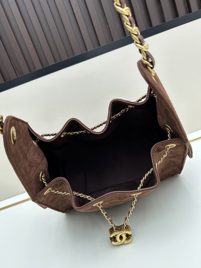 velvet-finish leather bag ,5A ,size 30x26x14cm,no box,  B110-322