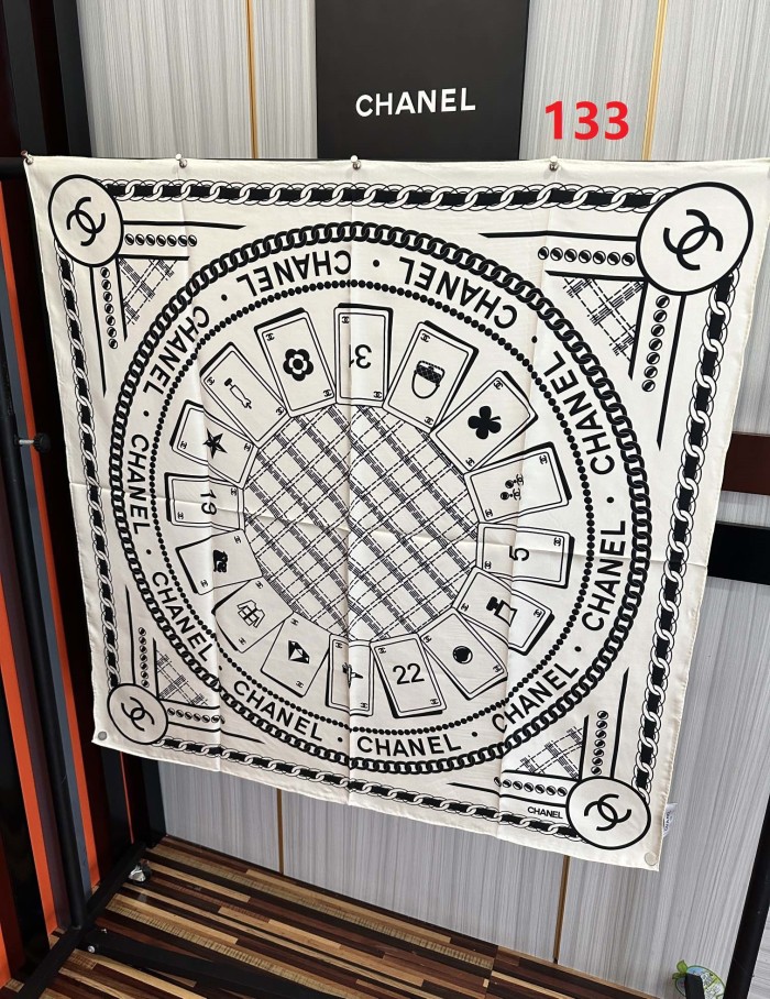 Cotton silk scarf, size 90x90cm, SF20-133-134