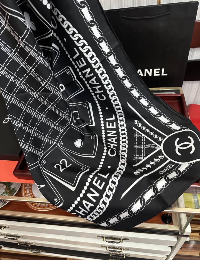 Cotton silk scarf, size 90x90cm, SF20-133-134