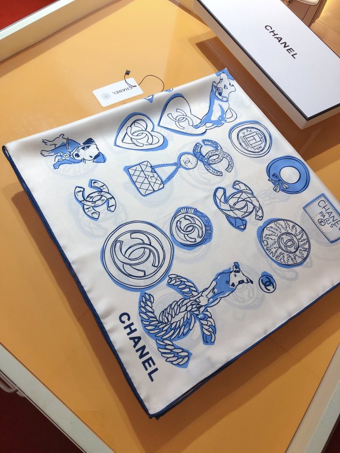 Cotton silk scarf, size 90x90cm, SF20-124-125