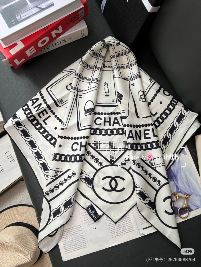 Cotton silk scarf, size 90x90cm, SF20-133-134